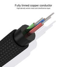 Load image into Gallery viewer, REXLIS 3635 3.5mm Male to Dual RCA Gold-plated Plug Black Cotton Braided Audio Cable for RCA Input Interface Active Speaker, Length: 1.8m, Length: 1.8m