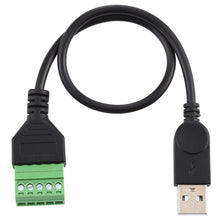 Load image into Gallery viewer, USB Male to 5 Pin Pluggable Terminals Solder-free USB Connector Solderless Connection Adapter Cable, Length: 30cm, USB Male