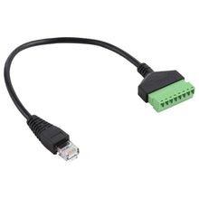 Load image into Gallery viewer, RJ45 Male Plug to 8 Pin Pluggable Terminals Solder-free USB Connector Solderless Connection Adapter Cable, Length: 30cm, RJ45 Male
