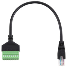 Load image into Gallery viewer, RJ45 Male Plug to 8 Pin Pluggable Terminals Solder-free USB Connector Solderless Connection Adapter Cable, Length: 30cm, RJ45 Male