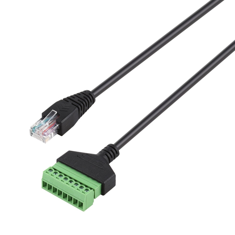 RJ45 Male Plug to 8 Pin Pluggable Terminals Solder-free USB Connector Solderless Connection Adapter Cable, Length: 30cm, RJ45 Male
