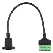 Load image into Gallery viewer, RJ45 Female Plug to 8 Pin Pluggable Terminals Solder-free USB Connector Solderless Connection Adapter Cable, Length: 30cm, RJ45 Female