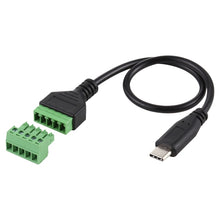 Load image into Gallery viewer, USB-C / Type-C Male to 5 Pin Pluggable Terminals Solder-free USB Connector Solderless Connection Adapter Cable, Length: 30cm, Type-C Male