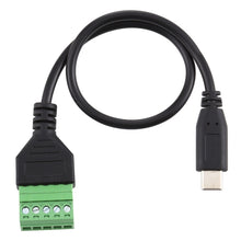 Load image into Gallery viewer, USB-C / Type-C Male to 5 Pin Pluggable Terminals Solder-free USB Connector Solderless Connection Adapter Cable, Length: 30cm, Type-C Male