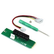 Load image into Gallery viewer, PCI-E 4X Female to NGFF M.2 M Key Male Adapter Converter Card with Power Cable
