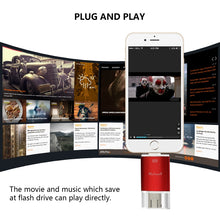 Load image into Gallery viewer, Richwell 3 in 1 128G Type-C + 8 Pin + USB 3.0 Metal Double Cover Push-pull Flash Disk with OTG Function