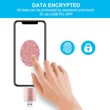 Load image into Gallery viewer, Richwell 3 in 1 128G Type-C + 8 Pin + USB 3.0 Metal Double Cover Push-pull Flash Disk with OTG Function