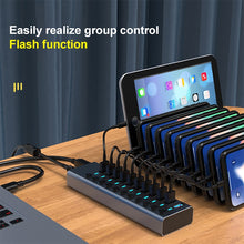 Load image into Gallery viewer, 11 in 1 USB 3.0 HUB Splitter with Independent Switch &amp; 12V 4A Power Supply, 11 USB 3.0