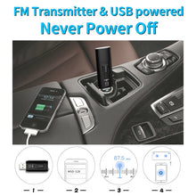 Load image into Gallery viewer, MSD128 2 in 1 USB Car Bluetooth Hands-free Call FM Transmitter with 3.5mm AUX Interface