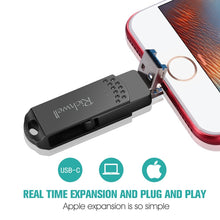 Load image into Gallery viewer, Richwell 16G Type-C + 8 Pin + USB 3.0 Metal Push-pull Flash Disk with OTG Function