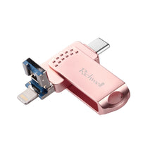 Load image into Gallery viewer, Richwell 32G Type-C + 8 Pin + USB 3.0 Metal Flash Disk with OTG Function
