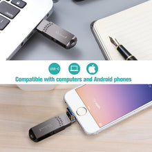 Load image into Gallery viewer, Richwell 32G Type-C + 8 Pin + USB 3.0 Metal Flash Disk with OTG Function
