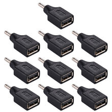 Load image into Gallery viewer, 10 PCS 3.5x1.35mm Male to USB Female Adapter Connector, 3.5x1.35mm Male to USB Female