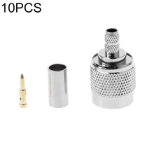 Load image into Gallery viewer, 10 PCS TNC Male RF Coax Connector for Cable RG58 RG142 RG400 LMR195