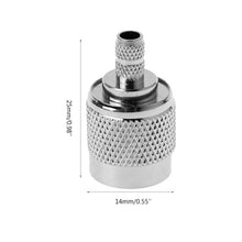 Load image into Gallery viewer, 10 PCS TNC Male RF Coax Connector for Cable RG58 RG142 RG400 LMR195