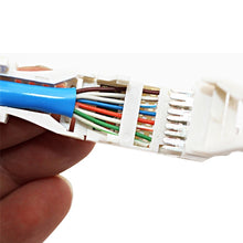 Load image into Gallery viewer, Tool-free Crimping RJ-45 Connector Modular Plug, Short Version Cat5e, Cat5e