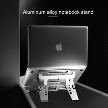Load image into Gallery viewer, COOLCOLD U2S Portable Foldable Hollow Double Triangle Height Adjustable Aluminum Alloy Bracket for Laptop, COOLCOLD U2S