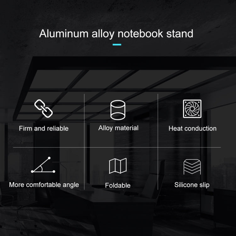 COOLCOLD U2S Portable Foldable Hollow Double Triangle Height Adjustable Aluminum Alloy Bracket for Laptop, COOLCOLD U2S