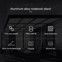 Load image into Gallery viewer, COOLCOLD U2S Portable Foldable Hollow Double Triangle Height Adjustable Aluminum Alloy Bracket for Laptop, COOLCOLD U2S