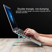 Load image into Gallery viewer, COOLCOLD U2S Portable Foldable Hollow Double Triangle Height Adjustable Aluminum Alloy Bracket for Laptop, COOLCOLD U2S