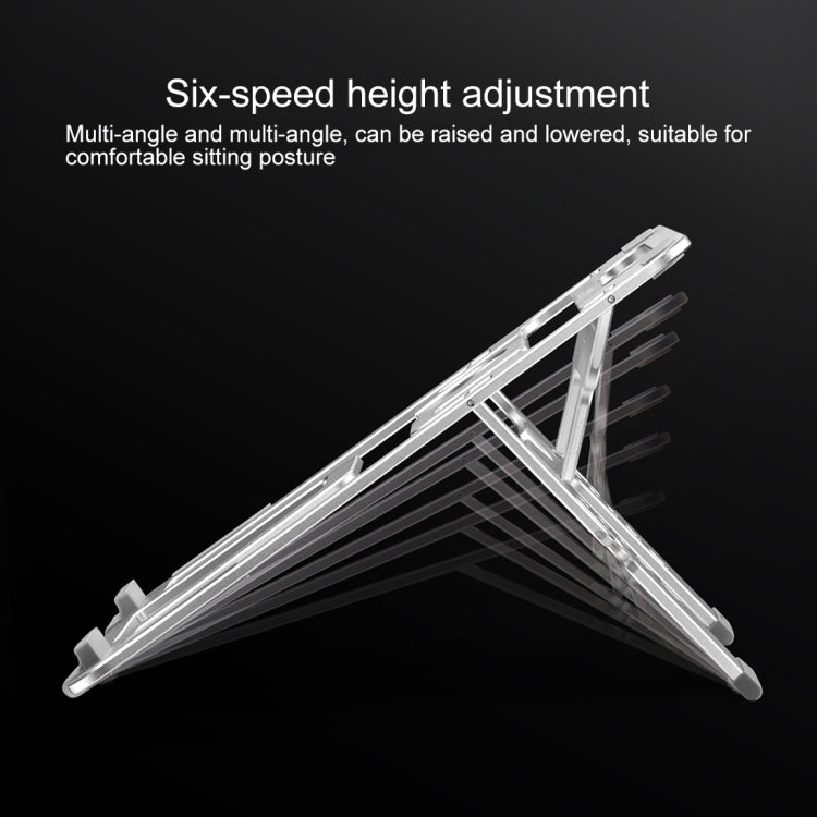 COOLCOLD U2S Portable Foldable Hollow Double Triangle Height Adjustable Aluminum Alloy Bracket for Laptop, COOLCOLD U2S