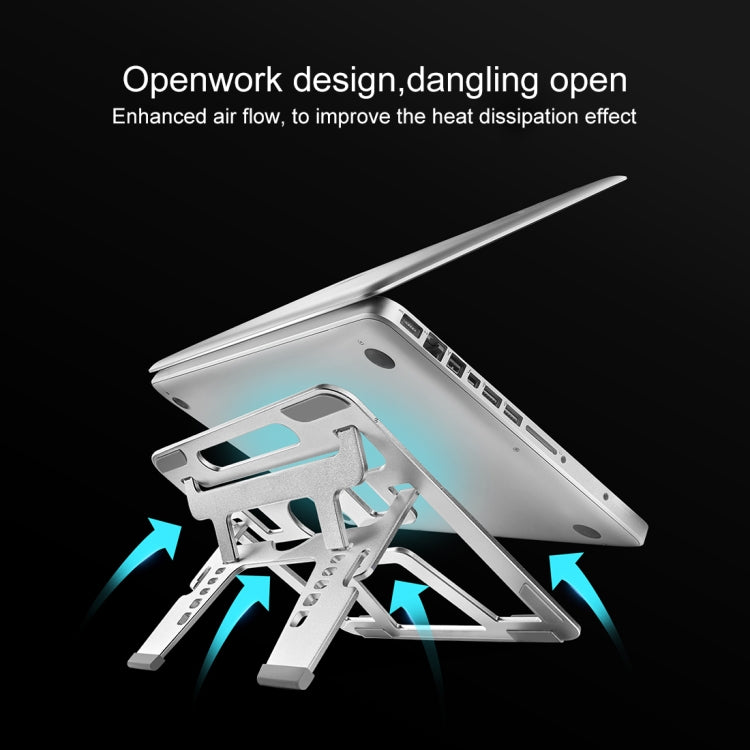 COOLCOLD U2S Portable Foldable Hollow Double Triangle Height Adjustable Aluminum Alloy Bracket for Laptop, COOLCOLD U2S