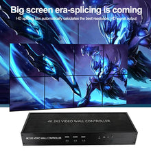 Load image into Gallery viewer, NK-BT88 4K 3X3 HDMI Video Wall Controller Multi-screen Splicing Processor with Remote Controller, EU Plug, EU Plug