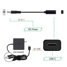 Load image into Gallery viewer, DP USB-C / Type-C to 5.5 x 2.1mm Power Adapter Charger Cable, 5.5 x 2.1mm