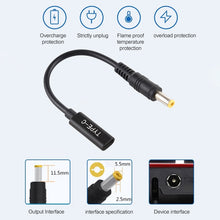 Load image into Gallery viewer, DP USB-C / Type-C to 5.5 x 2.5mm Power Adapter Charger Cable, 5.5 x 2.5mm