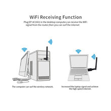 Load image into Gallery viewer, EDUP EP-AC1661 2 in 1 Bluetooth 4.2 + Dual Band 11AC 600Mbps High Speed Wireless USB Adapter WiFi Receiver, EP-AC1661 600Mbps
