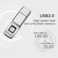 Load image into Gallery viewer, P1 High Speed USB 3.0 32GB Fingerprint Encryption Flash Disk USB Memory Stick Pen Drive U DISK, Write: 75MB/s, Read: 135MB/s