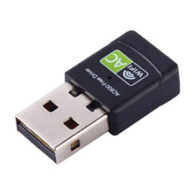 Load image into Gallery viewer, AC600Mbps 2.4GHz &amp; 5GHz Dual Band USB 2.0 WiFi Free Drive Adapter External Network Card, AC600Mbps