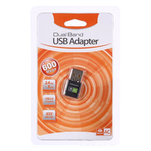 Load image into Gallery viewer, AC600Mbps 2.4GHz &amp; 5GHz Dual Band USB 2.0 WiFi Free Drive Adapter External Network Card, AC600Mbps