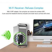 Load image into Gallery viewer, AC600Mbps 2.4GHz &amp; 5GHz Dual Band USB 2.0 WiFi Free Drive Adapter External Network Card, AC600Mbps