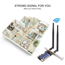 Load image into Gallery viewer, EDUP EP-9620 2 in 1 AC1200Mbps 2.4GHz &amp; 5.8GHz Dual Band PCI-E 2 Antenna WiFi Adapter External Network Card + Bluetooth, EP-9620 1200Mbps (2 in 1)