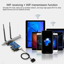 Load image into Gallery viewer, EDUP EP-9620 2 in 1 AC1200Mbps 2.4GHz &amp; 5.8GHz Dual Band PCI-E 2 Antenna WiFi Adapter External Network Card + Bluetooth, EP-9620 1200Mbps (2 in 1)