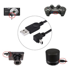 Load image into Gallery viewer, 90 Degree Angle Elbow Mini USB to USB Data / Charging Cable, Length: 28cm, Elbow Angle Mini USB