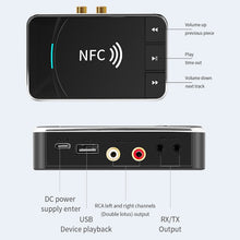 Load image into Gallery viewer, N100 NFC Desktop Bluetooth 5.0  Receiver &amp; Transmitter Car Bluetooth Speaker Audio Adapter