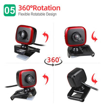 Load image into Gallery viewer, HXSJ A849 480P Adjustable 360 Degree HD Video Webcam PC Camera with Microphone