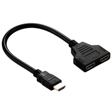 Load image into Gallery viewer, 30cm HDMI Male to Dual HDMI Female 1.4 Version Cable Connector Adapter