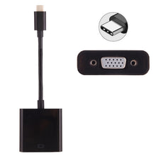 Load image into Gallery viewer, USB-C / Type-C 3.1 Male to VGA female Adapter Cable for MacBook 12 inch, Chromebook Pixel 2015, Nokia N1 Tablet PC, Length: About 10cm