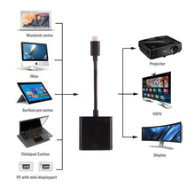 Load image into Gallery viewer, USB-C / Type-C 3.1 Male to VGA female Adapter Cable for MacBook 12 inch, Chromebook Pixel 2015, Nokia N1 Tablet PC, Length: About 10cm