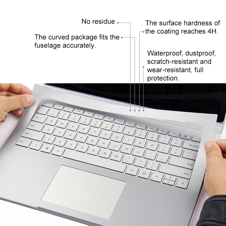 4 in 1 Notebook Shell Protective Film Sticker Set for Microsoft Surface Book 13.5 inch, For Surface Book 13.5 inch
