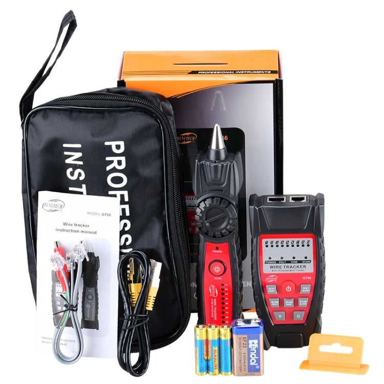 BENETECH GT66 RJ11 / RJ45 Multifunctional Cable Tester Line Finder Net Cable Detector, GT66 Cable Detector