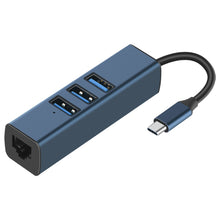 Load image into Gallery viewer, RDS 6307-3 USB-C / Type-C to USB3.0 + Dual USB2.0 + RJ45 4 in 1 HUB Adapter, 6307-3