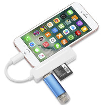 Load image into Gallery viewer, 4 in 1 MS + SD + TF + USB2.0 Multi-function Card Reader for 8 Pin Devices, 8 Pin