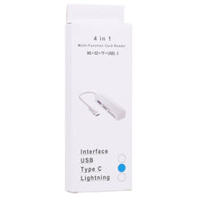 Load image into Gallery viewer, 4 in 1 MS + SD + TF + USB2.0 Multi-function Card Reader for Type-C Devices, Type-C