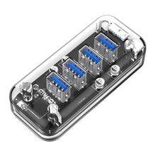 Load image into Gallery viewer, ORICO F4U 4 x USB 3.0 Ports 5Gbps Fast Transmission Desktop HUB with Blue LED Indicator Light, 4 Ports