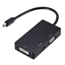 Load image into Gallery viewer, Mini DP to HDMI + DVI + VGA Rectangle Multi-function Converter, Cable Length: 28cm, Mini DP to HDMI + DVI + VGA Rectangle Black, Mini DP to HDMI + DVI + VGA, Mini DP to HDMI + DVI + VGA Rectangle White