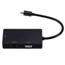 Load image into Gallery viewer, Mini DP to HDMI + DVI + VGA Rectangle Multi-function Converter, Cable Length: 28cm, Mini DP to HDMI + DVI + VGA Rectangle Black, Mini DP to HDMI + DVI + VGA, Mini DP to HDMI + DVI + VGA Rectangle White